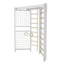 Drabinka gimnastyczna narożna Dream | Akcesoria | 225 cm | Biały-drewno