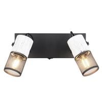 Reflektorowy kinkiet ścienny Tosh 804370234 tuby z włącznikiem czarny biały