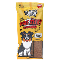 PRZYSMAKI DLA PSA TufTuf PSIE ŻELKI PASKI Z WOŁOWINĄ 6szt.
