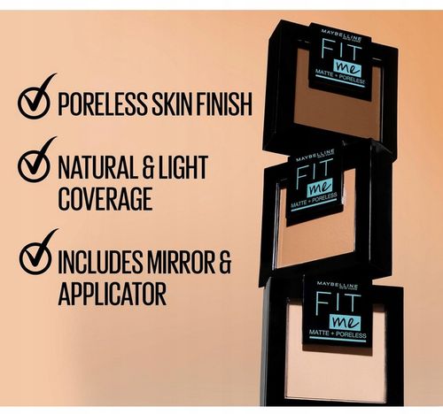 MAYBELLINE PUDER MATUJĄCY Z GĄBECZKĄ I LUSTERKIEM FIT ME 220 NATURAL BEIGE na Arena.pl