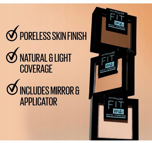 MAYBELLINE PUDER MATUJĄCY Z GĄBECZKĄ I LUSTERKIEM FIT ME 220 NATURAL zdjęcie 6