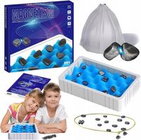 MAGNETYCZNA GRA W SZACHY EDUKACYJNA KAMIENIE MAGNETYCZNE 30 + PLANSZA 2w1