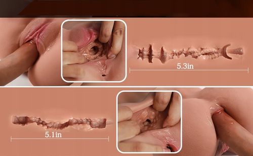 Brązowy seks lalka męski Masturbator z realistyczną pochwą i odbytem 2,3 kg na Arena.pl