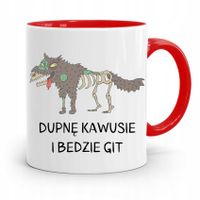 Kubek Czerwony Weterynarza Dupnę Kawusie I Git Z Nadrukiem Ze Zdjęciem