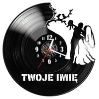 Zegar ścienny z płyty winylowej Miłość z imieniem 1900.14