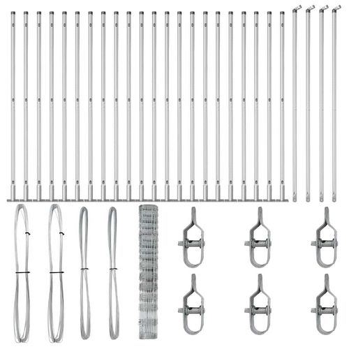 Ogrodzenie pastwiskowe Srebrny 50 x 1.2 m Stal galwanizowana na Arena.pl