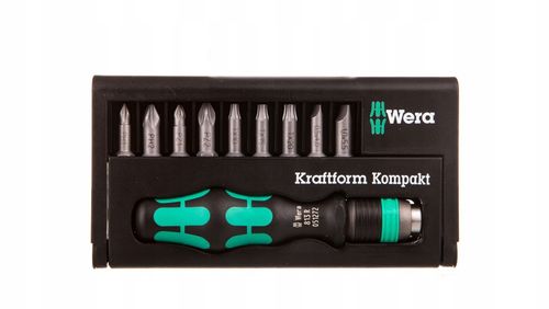 Wkrętak bity Phillips Pozidriv TORX 10 elementów RĘKOJEŚĆ Kraftform WERA na Arena.pl