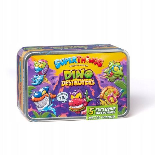 SUPER ZINGS Things Tin Dino Destroyers Puszka Metalowa 5 Figurek na Arena.pl