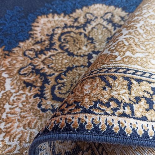 Dywan Ekskluzywny Qum Silk 02 Navy 160 x 230 cm granatowy na Arena.pl