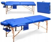 Stół, łóżko do masażu 2-segmentowe drewniane XXL