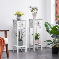 Nowoczesny zestaw 2 stolików nocnych drewniane komod