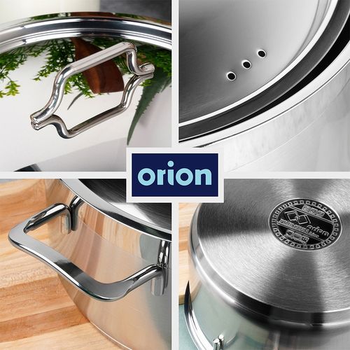 Garnek stalowy z pokrywką ANETT 26 cm, 8,2 l na Arena.pl