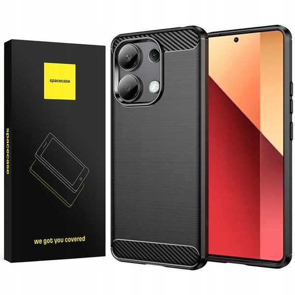 Spacecase Carbon Redmi Note 13 4G Black zdjęcie 1