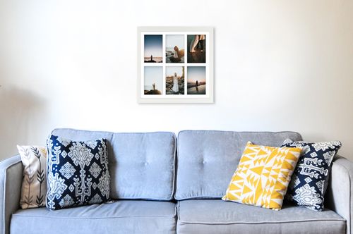 Ramka na 6 zdjęć Hekla 40x40x6 MDF galeria biały 1szt. na Arena.pl