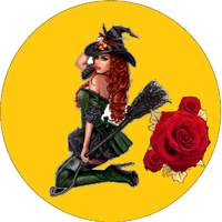 Opłatek na tort Wiedźma Czarownica Miotła Postać Kobieta Urodziny 18 30 40