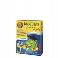Möller's Omega-3 Rybki Jabłkowe Żelki 36 sztuk