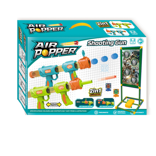 Zestaw Strzelanie Do Celu Stojąca Tarcza Strzelecka Pistolety Naboje Pianko na Arena.pl