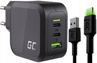 ŁADOWARKA GC POWERGAN 65W QC 3.0 + KABEL GC RAY USB-A/USB-C 200CM