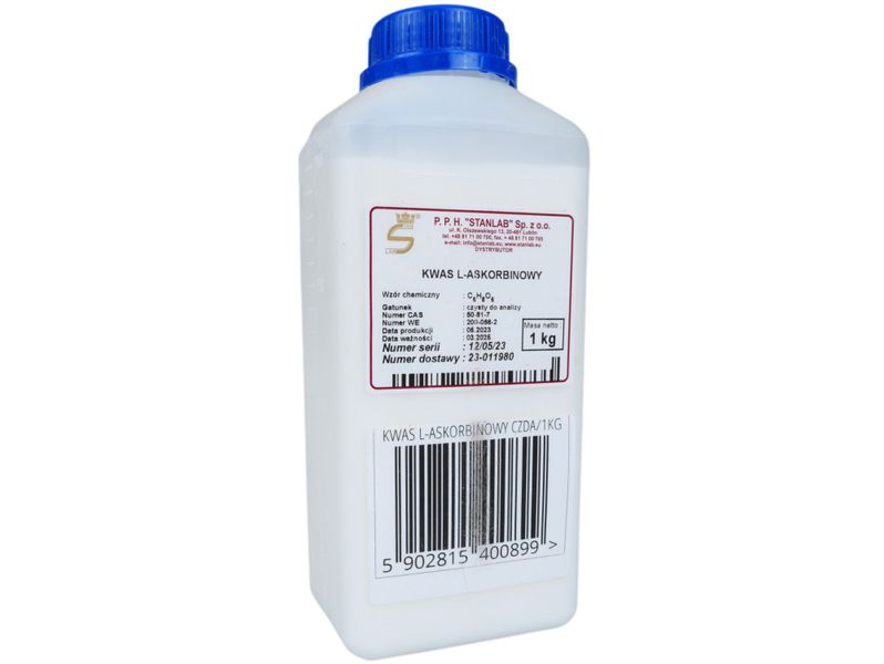 Witamina c 1kg 1000g kwas l-askorbinowy stanlab czda zdjęcie 2