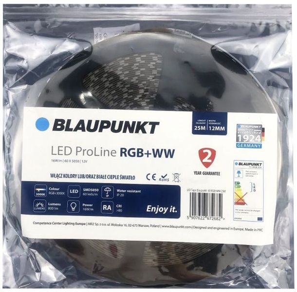 Taśma RGB LED Blaupunkt TL12RGBWW 16W 3000K 800 lm wielokolorowa zdjęcie 4