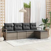 Zestaw Sof 5 pcs Szary polirattan