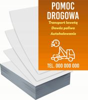 Ulotki A4 reklamowe firmowe 5000szt projekt w cenie POMOC DROGOWA