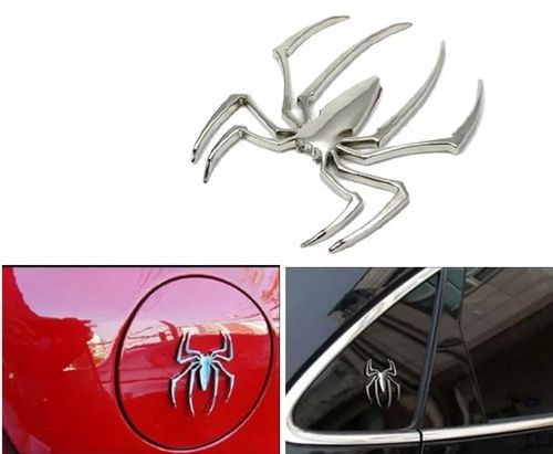 Emblemat 3D Spider Man Pająk Tuning Chrom Ozdoba do Auta na Deskę Znaczek na Arena.pl