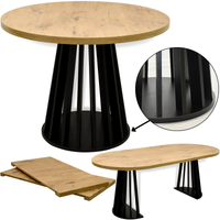 Duży solidnie wykonany okrągły stół 120 cm rozkładany do 220 cm do salonu