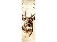 90X30CM GŁOWA JELENIA TRÓJ OBRAZ DRUK