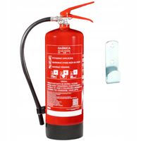 Gaśnica 6kg Proszkowa Gp-6x ABC Stalowa Produkcja 2025r Podstawka + Wieszak