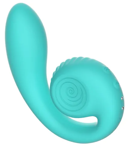 snail vibe gizi turkusowy - wibrator z elastycznym systemem duo 19 cm na Arena.pl