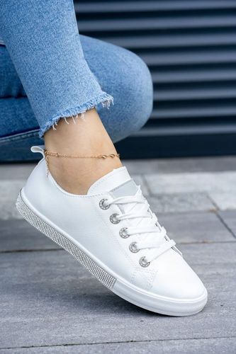 Biało szare trampki damskie skórzane Queen 39 na Arena.pl