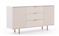 Komoda Ryflowana 2D3SZ 150 cm Beżowa NUMI GB – 2 Kolory