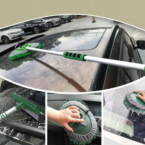 TELESKOPOWA SZCZOTKA MOP DO MYCIA SAMOCHODU 2W1+ ŚCIĄGACZKA DO MYCIA SZYB na Arena.pl
