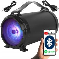 MOCNY GŁOŚNIK BLUETOOTH USB SD AUX PRZENOŚNY RADIO FM BOOMBOX WIEŻA BAZOOKA
