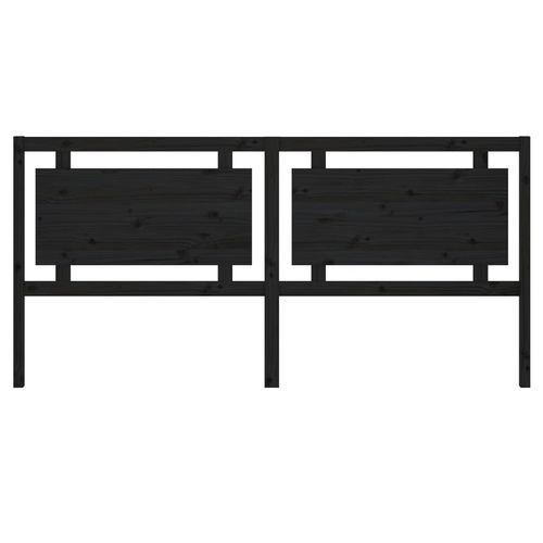 Wezgłowie łóżka, czarne, 205,5x4x100 cm, lite drewno sosnowe na Arena.pl