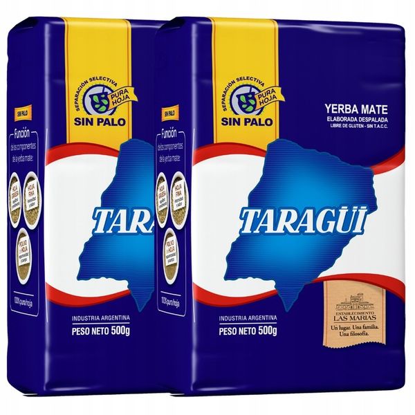 Yerba Mate TARAGUI sin palo despalada 1kg GIGA pobudzenie zdjęcie 1