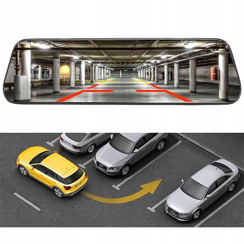 KAMERA SAMOCHODOWA WIDEOREJESTRATOR W LUSTERKU REJESTRATOR JAZDY PRZÓD TYŁ na Arena.pl