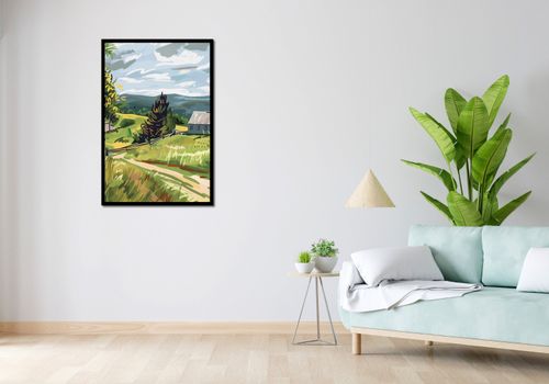 Plakat 68x101cm Bujna Wieś na Arena.pl