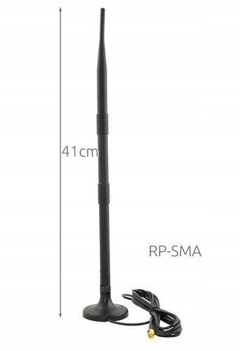 ANTENA 12dBi ROUTER LTE HUAWEI RP-SMA do kamery falownika DOOKÓLNA z kablem na Arena.pl