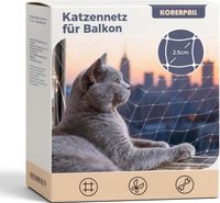 Siatka Ochronna na Balkon dla Kota 5x5 m Przezroczysta Bez Wiercenia UV