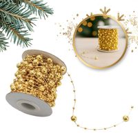 łańcuch na choinkę 10m girlanda koraliki gold boże narodzenie woz13