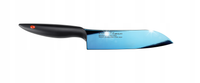Kasumi Nóż Santoku kuty Titanium 18cm BLUE