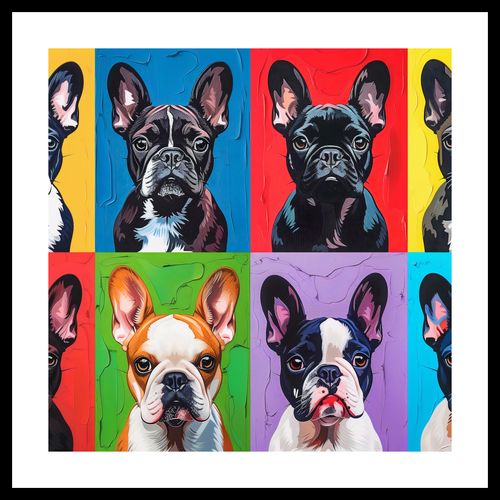 Plakat 50x50cm Buldogi Francuskie na Arena.pl