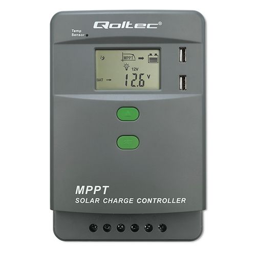 Qoltec regulator MPPT 10A 12/24V LCD USB na Arena.pl