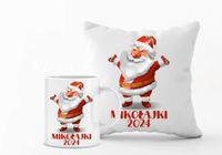 Zestaw PODUSZKA i KUBEK personalizacja PREZENT na boże narodzenie mikołajki