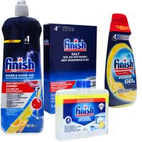 2 x Zestaw Lemon do Zmywarki FINISH Sól Żel Czyścik Nabłyszczacz Cytrynowy