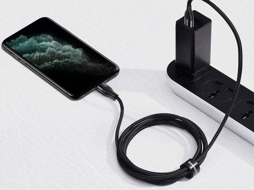 Kabel Baseus 2w1 USB/ USB-C Type C PD 18W QC do iPhone 2A 1m black na Arena.pl