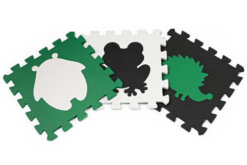 Mata Piankowa Edukacyjna Puzzle Dla Dzieci 114X114 Gruba Zielona na Arena.pl