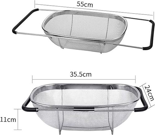 Sitko metalowe durszlak z teleskopowym uchwytem na Arena.pl